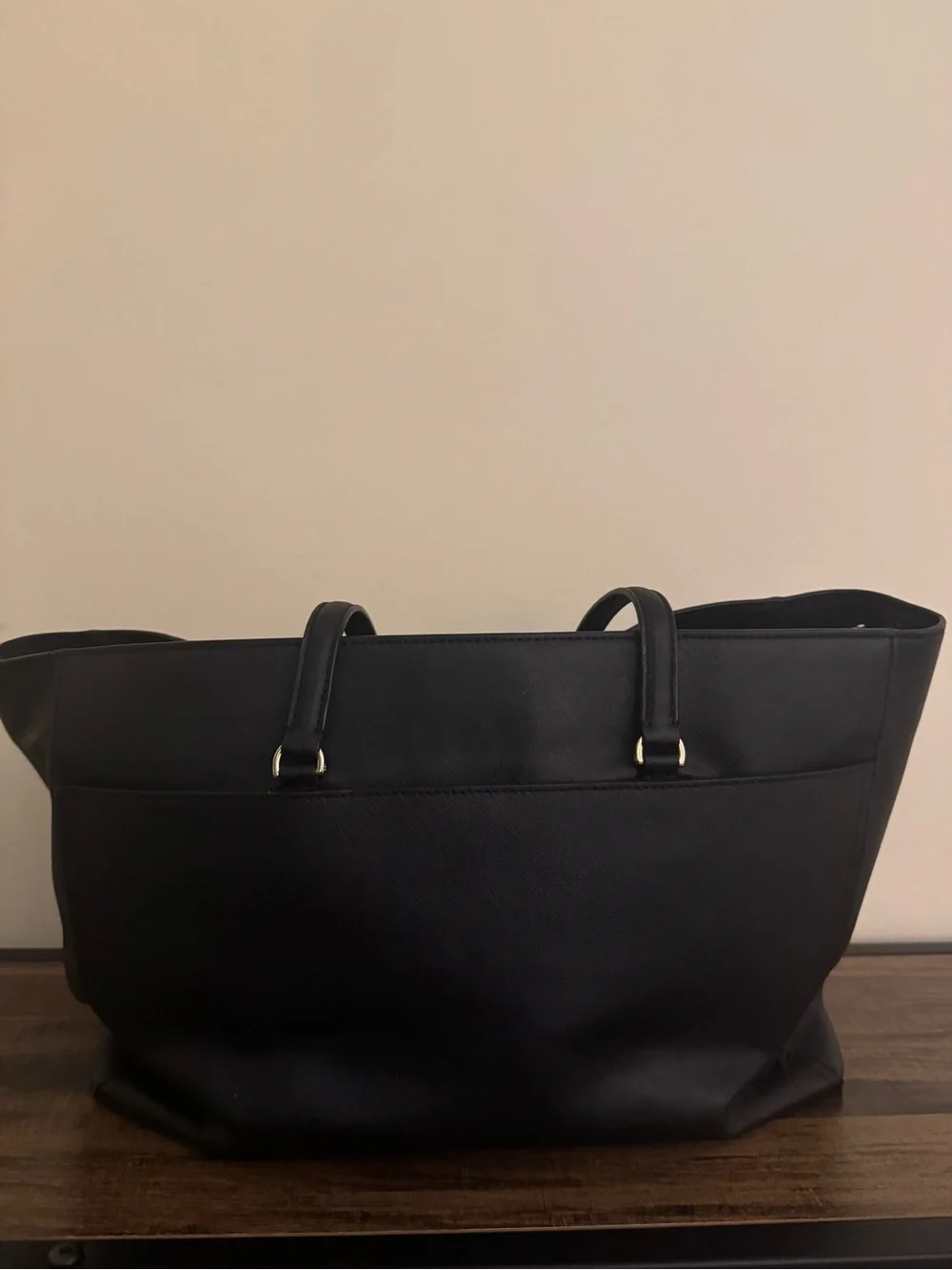 Tory Burch Robinson Black Saffiano Leather Laptop Tote